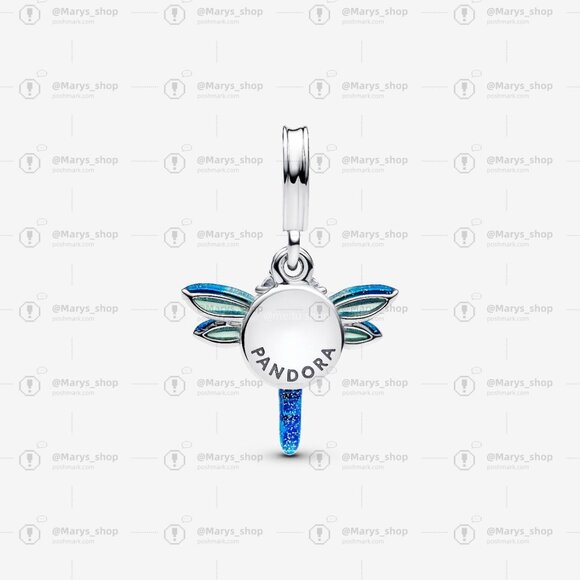 Pandora Dragonfly Double Dangle Charm - Picture 2 of 6